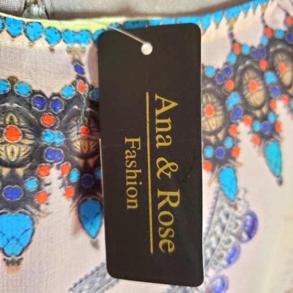 COLORFUL ☆ RHINESTONE ACCENTED ☆ CAFTAN TOP/POOL COVER-UP ☆ NWT - Picture 13 of 15